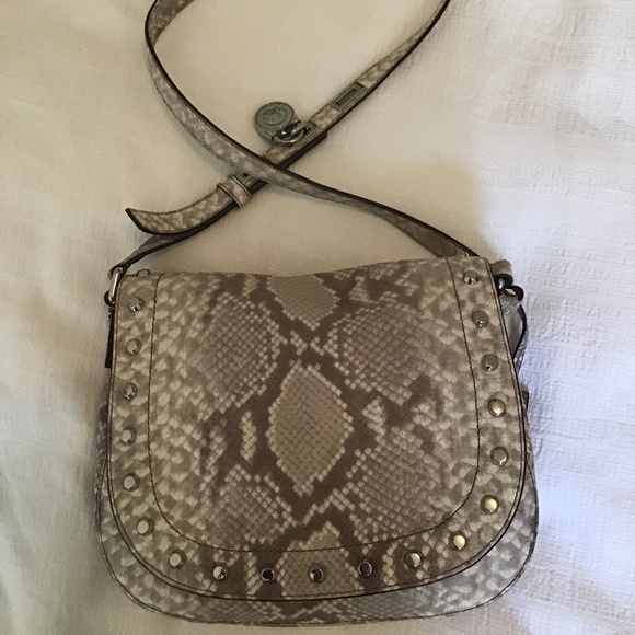 Michael Kors Python Print Crossbody Bag With Studs - Picture 6 of 14